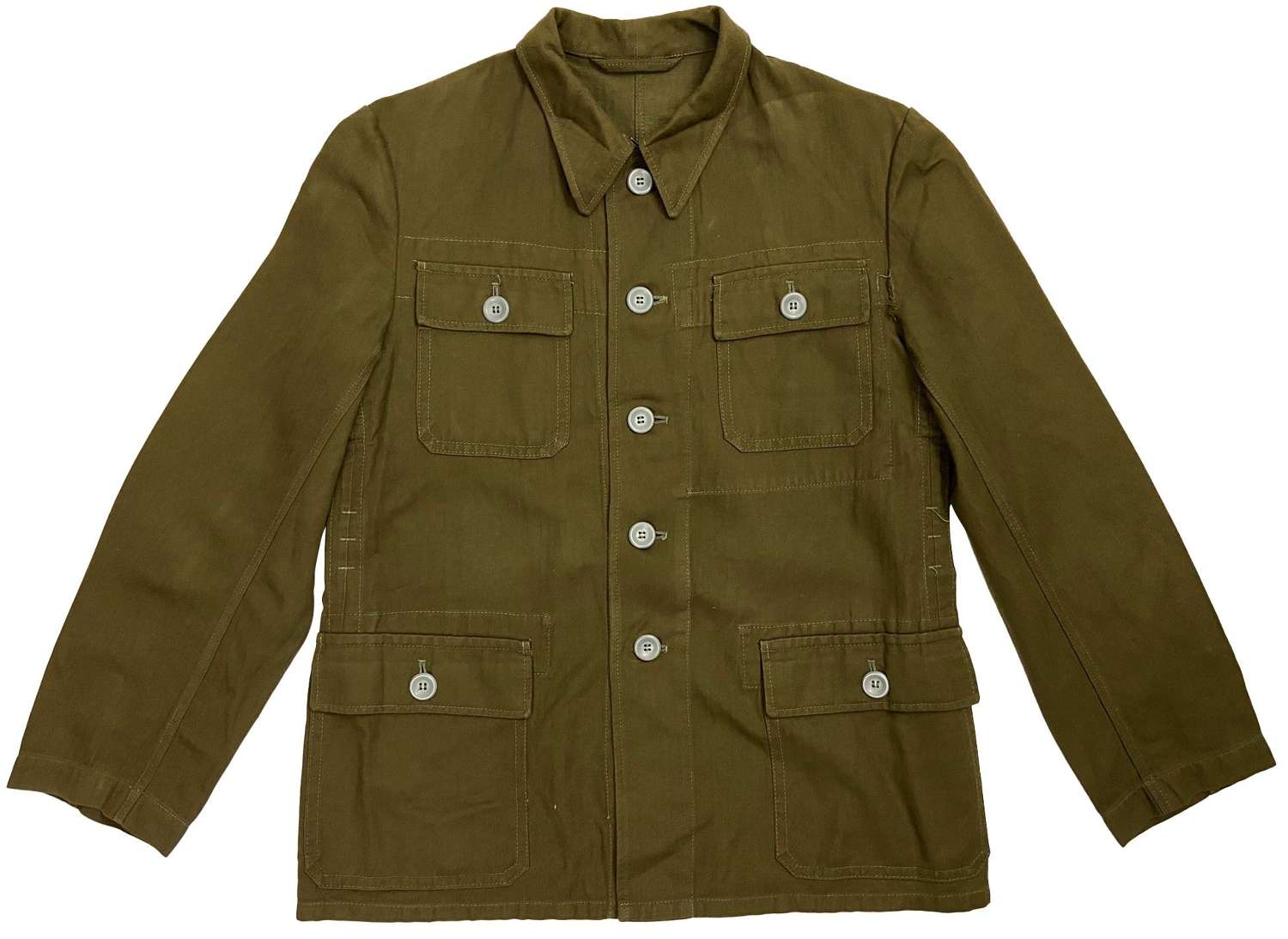Original Early 1980s German Military HBT Workwear Jacket (2)