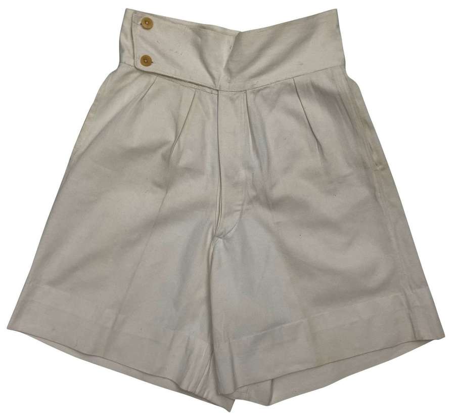 Original 1940s White Cotton Drill Shorts