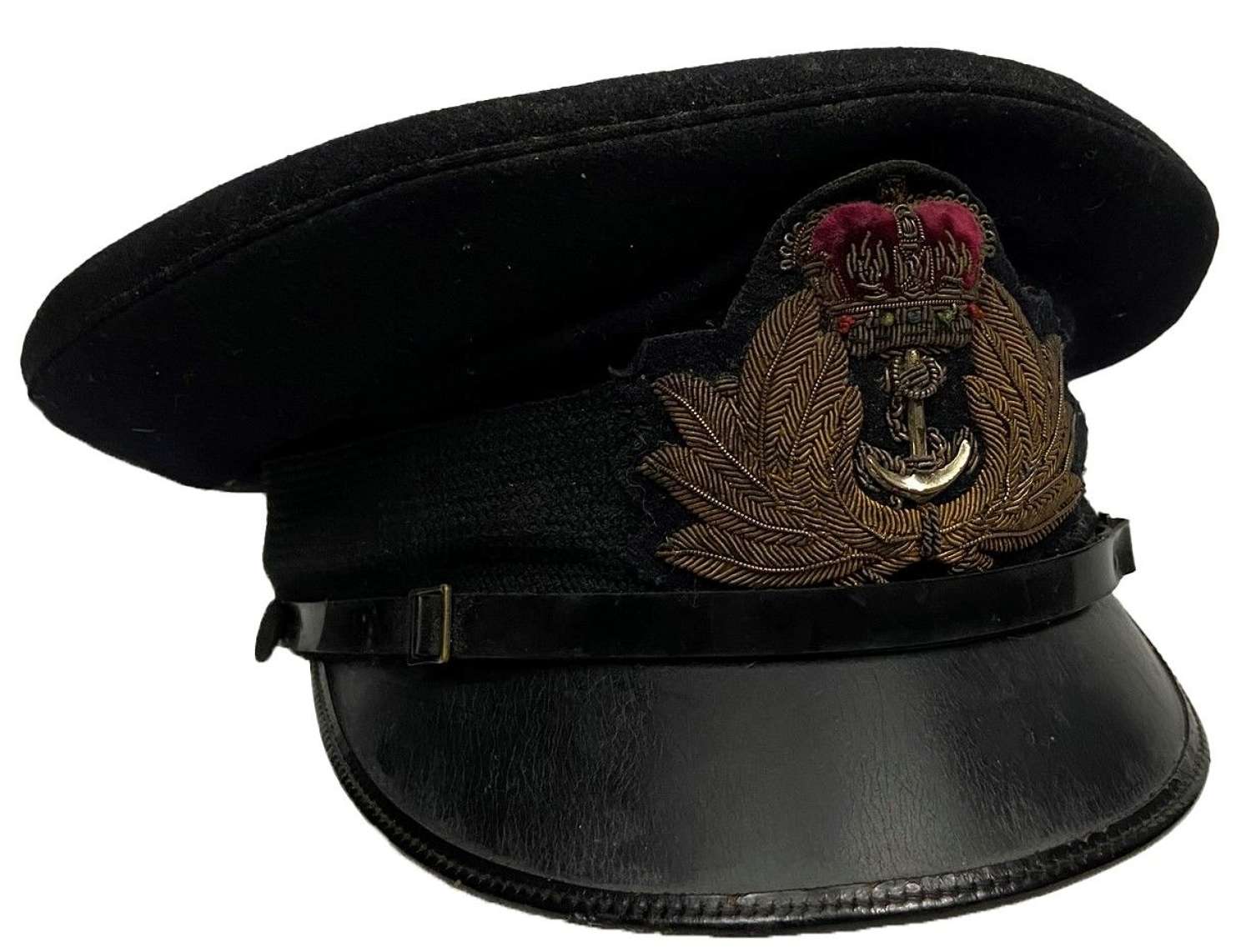 Original 1950s Royal Navy Officers Peaked Cap