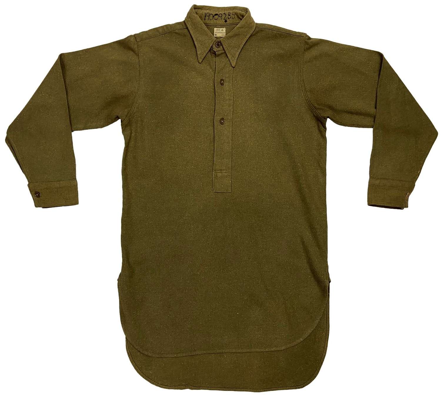 Original 1945 Dated British Army Ordinary Ranks Collared Shirt Portico