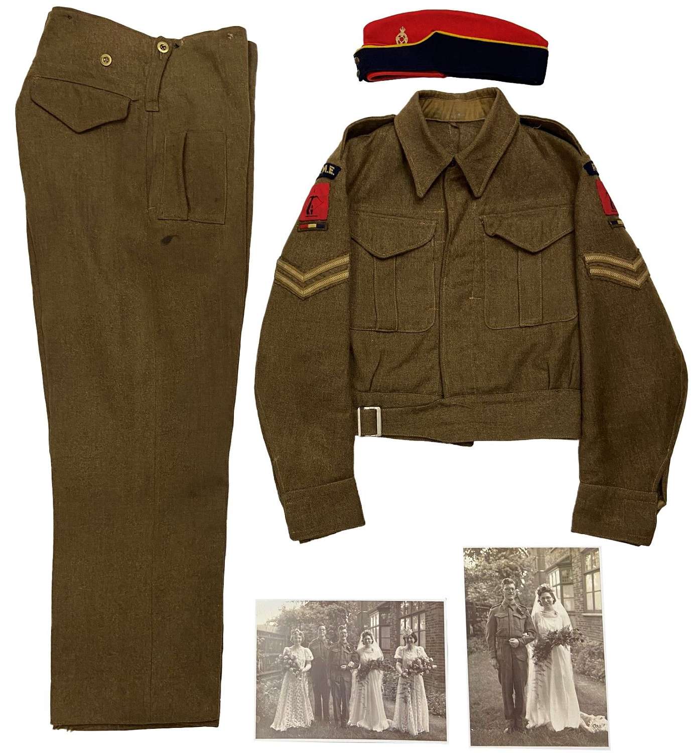 Original WW2 REME Corporal Battledress Uniform Grouping