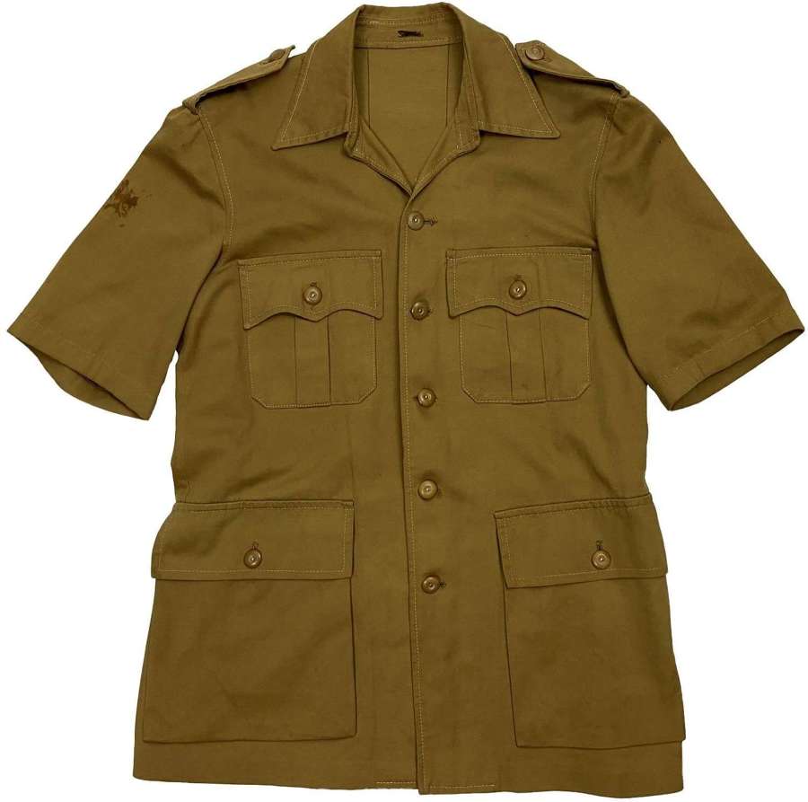 Original 1940s British Military Khaki Drill Bush Jacket