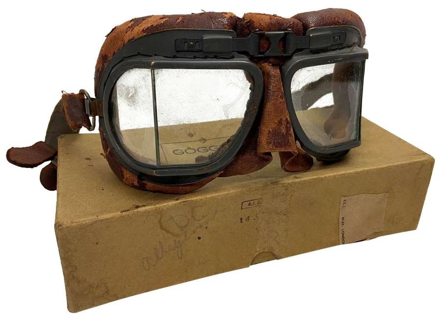 Original RAF MK VII Flying Goggles + Box