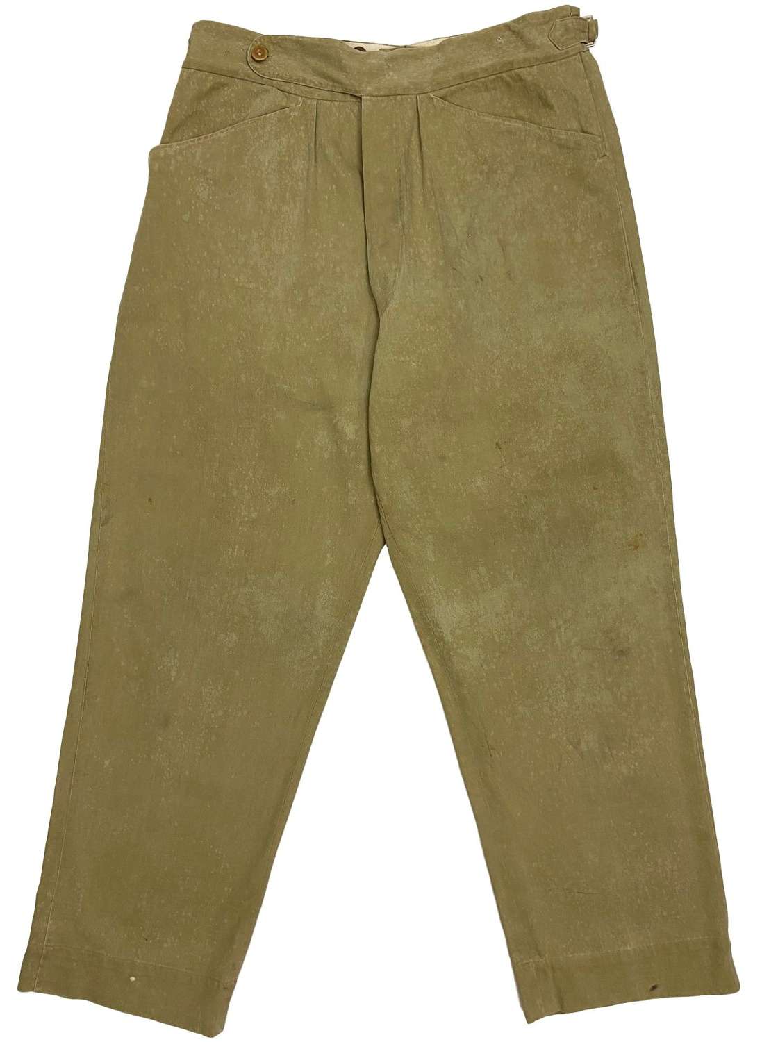 Original 1940s British Army Private Purchase Khaki Drill Trousers