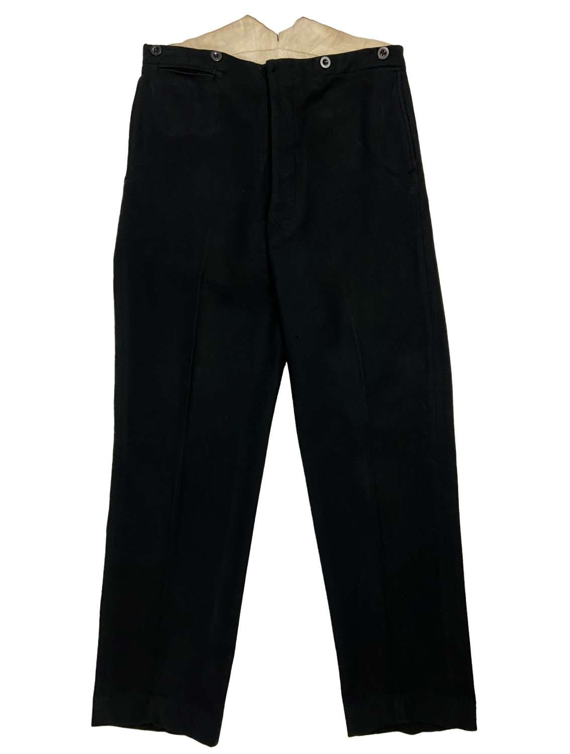 Original 1920s Black Wool Trousers