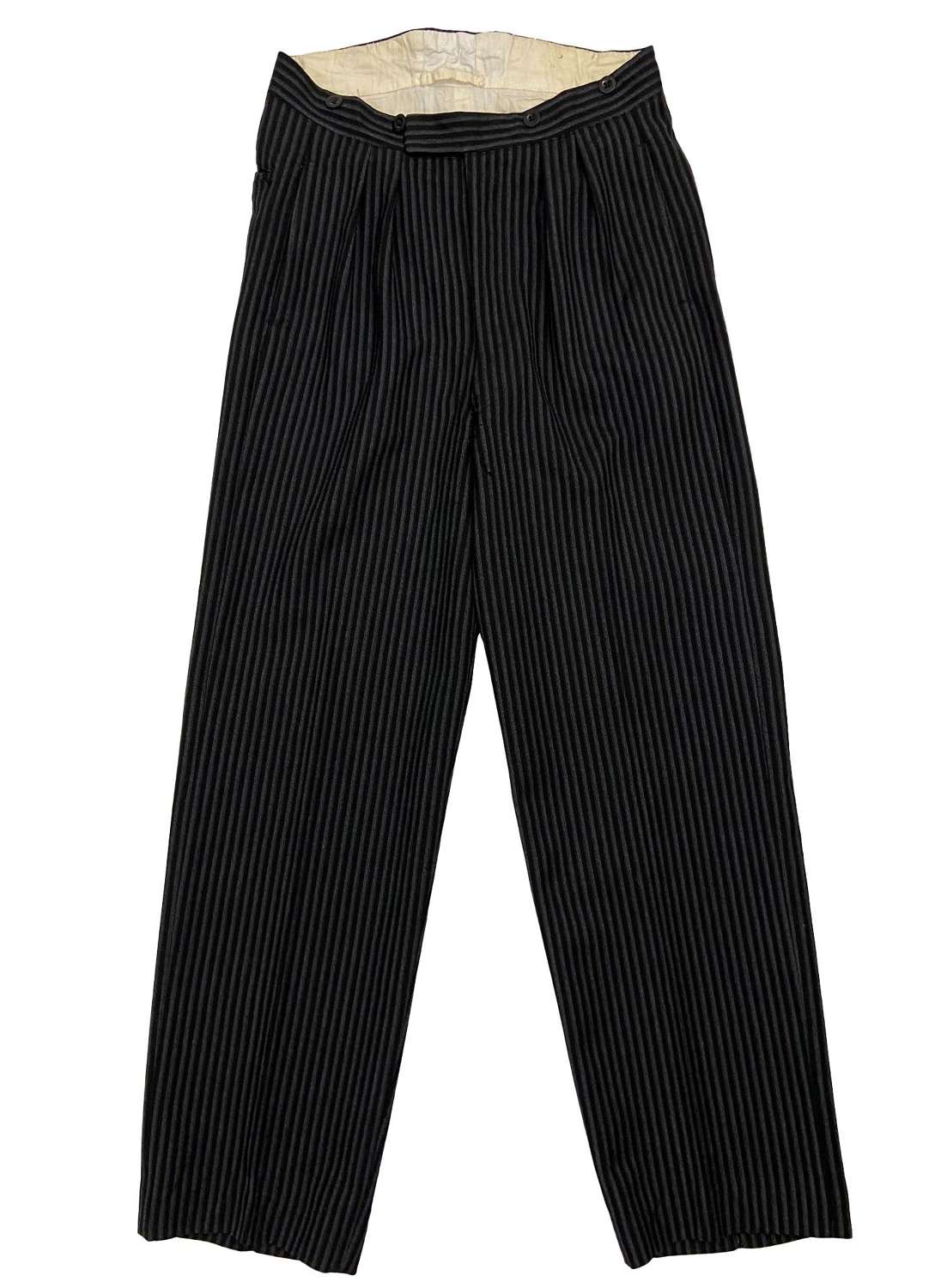 Original 1940s Men's Morning Stripe Trousers by 'McLaren'