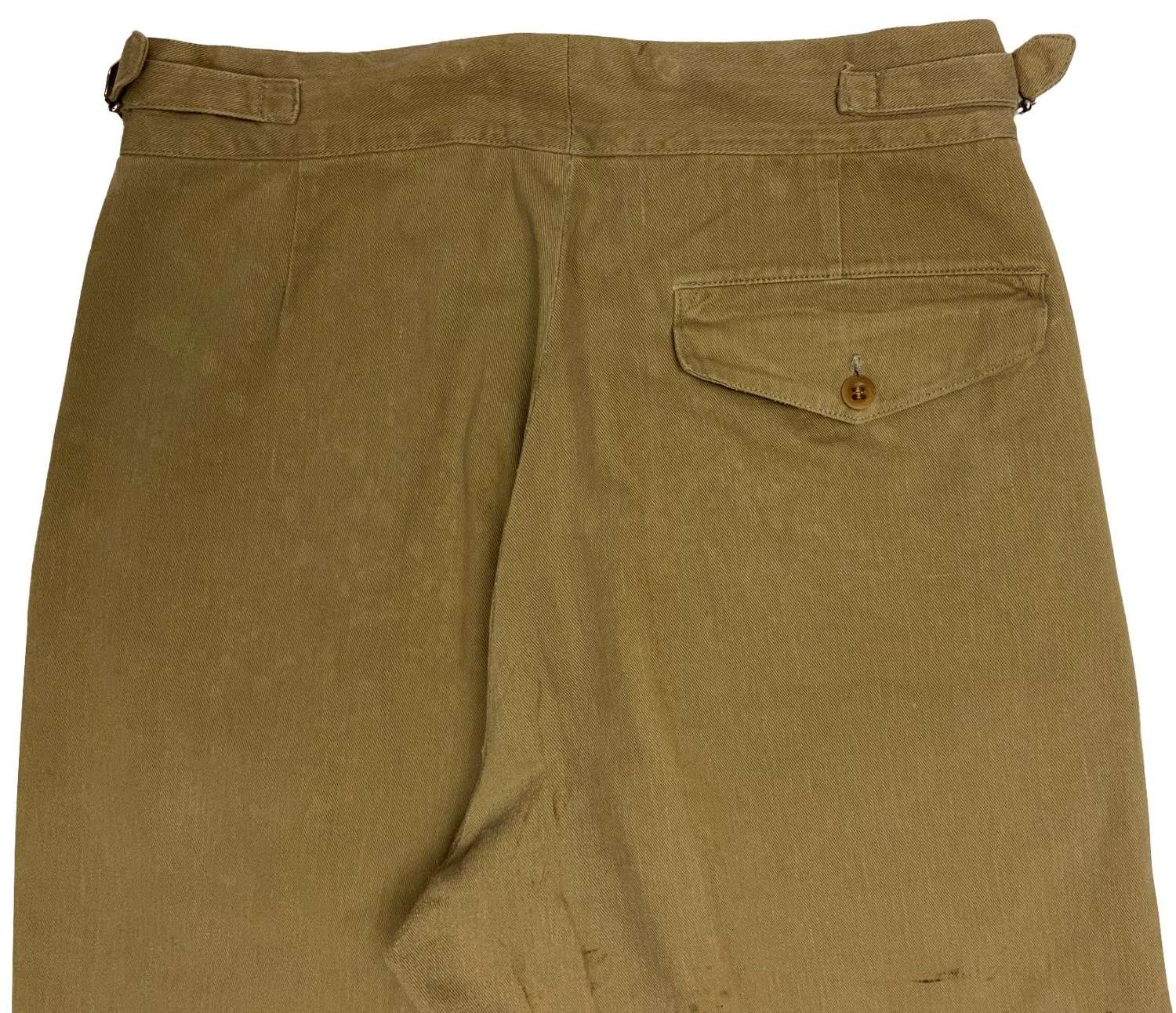 Original 1940s British Army Officers Khaki Drill Trousers by 'Alkit'