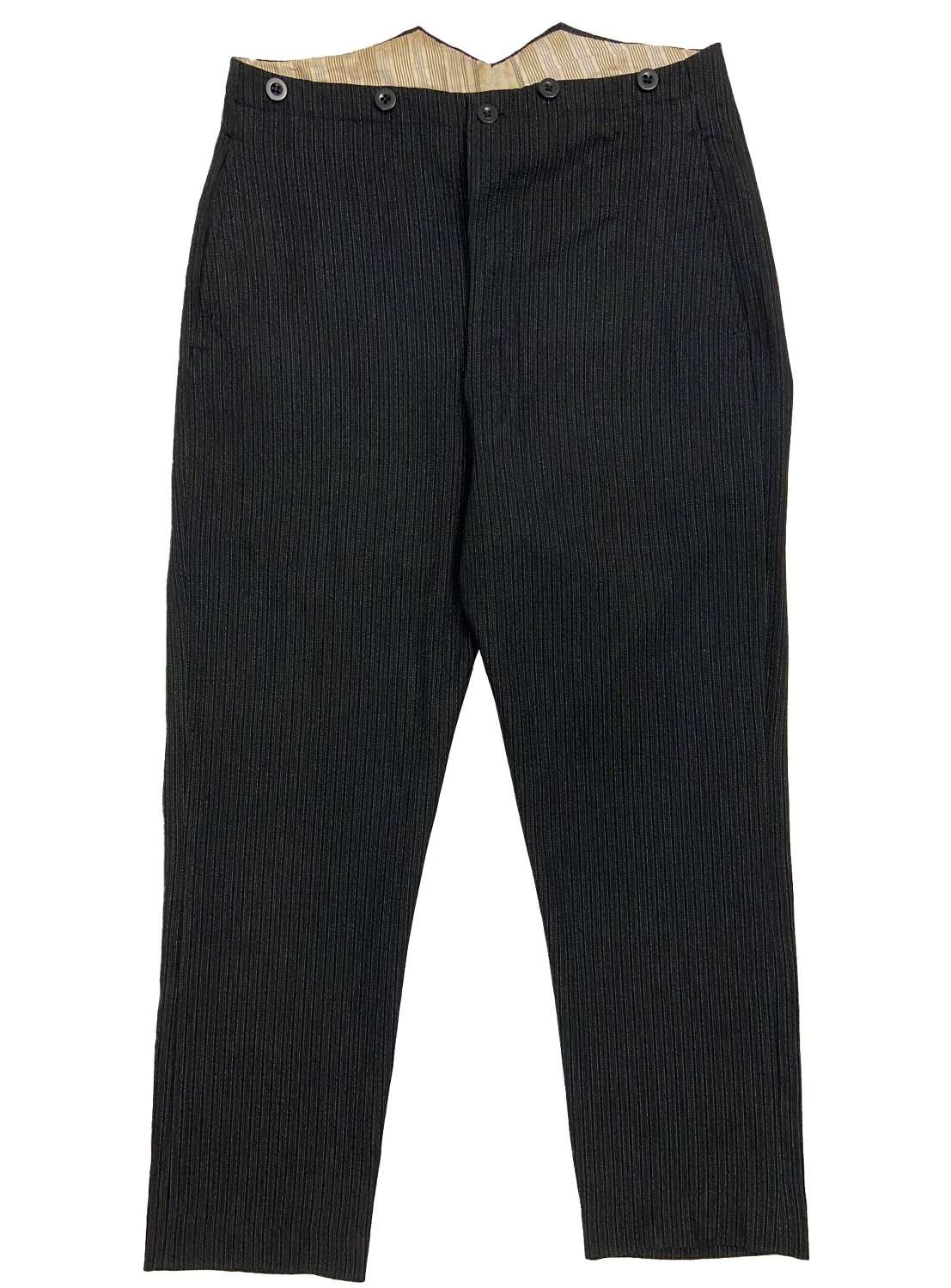 Original Edwardian Men's Striped Morning Trousers