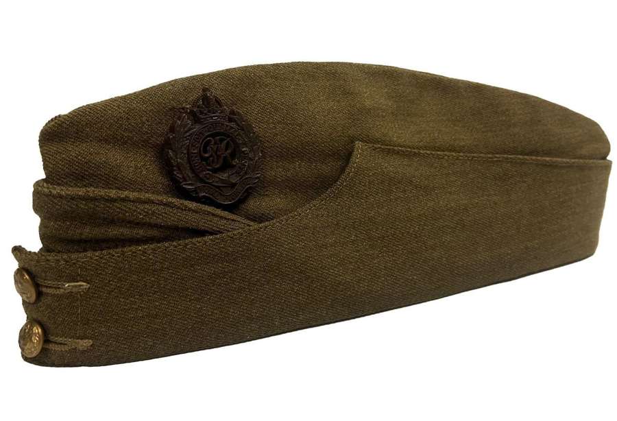 Original WW2 British Army Field Service Cap with Royal Engineers Badge
