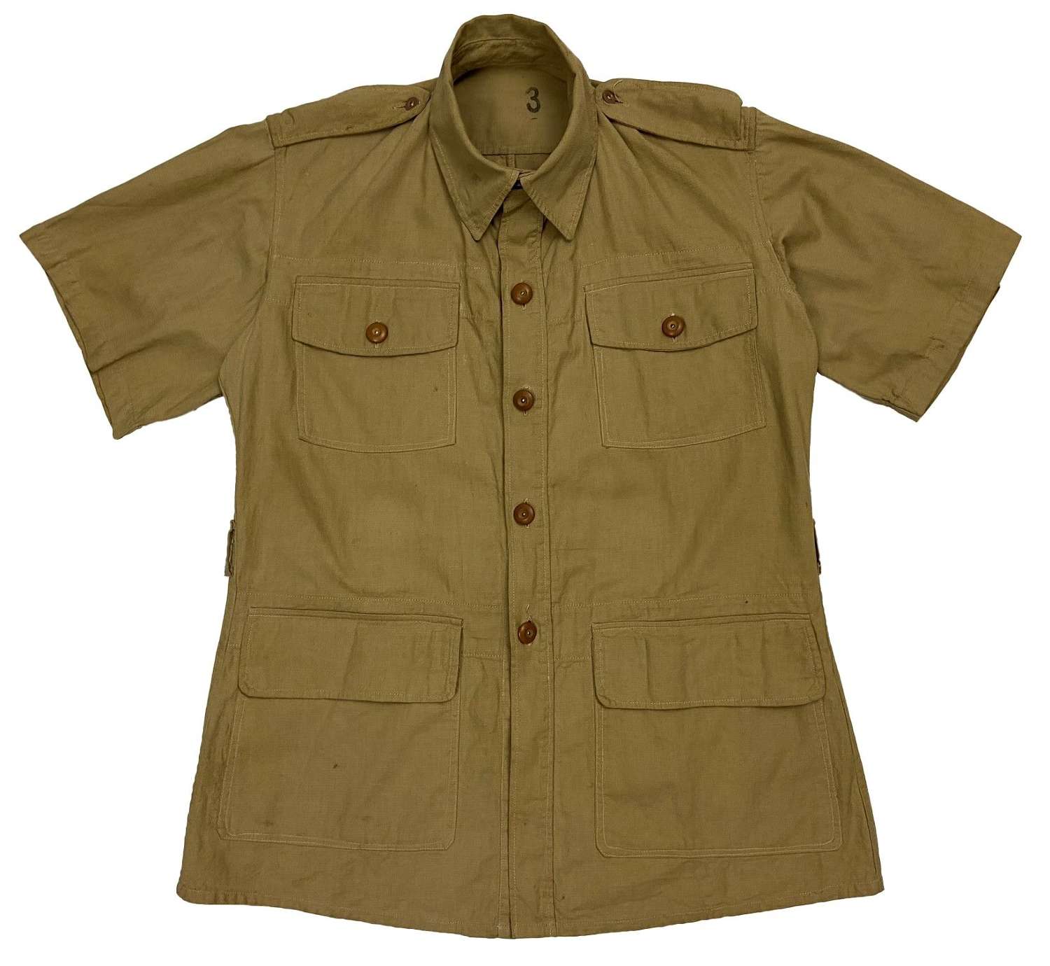 Original 1943 Dated RAF Aertex Bush Shirt