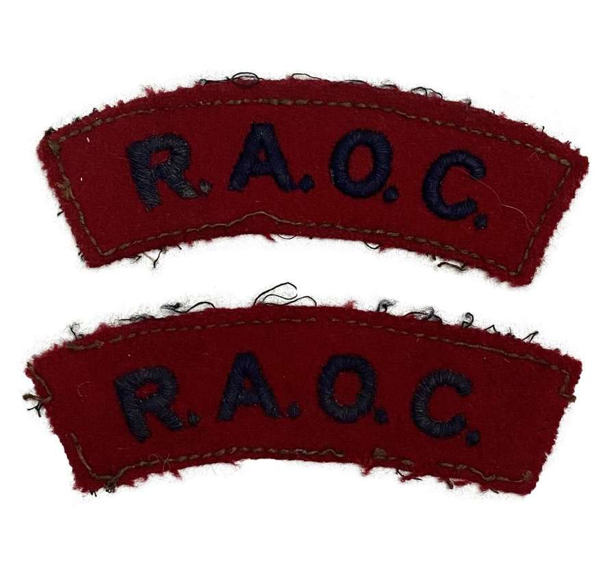 Original Royal Army Ordnance Corps Shoulder Titles