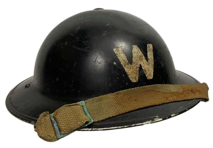 Original British MKII Warden's Helmet with 1938 Dated Liner