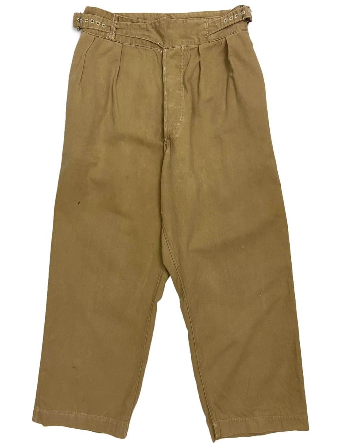 Original late WW2 British Army Khaki Drill Trousers