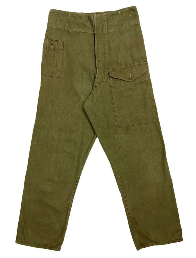 Original British Army Denim Battledress Trousers