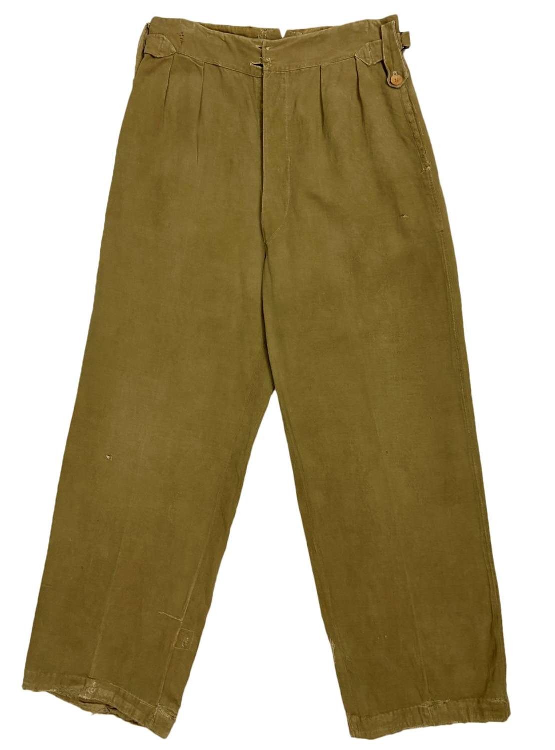 Original 1940s British Khaki Drill Trousers - 30 x 29