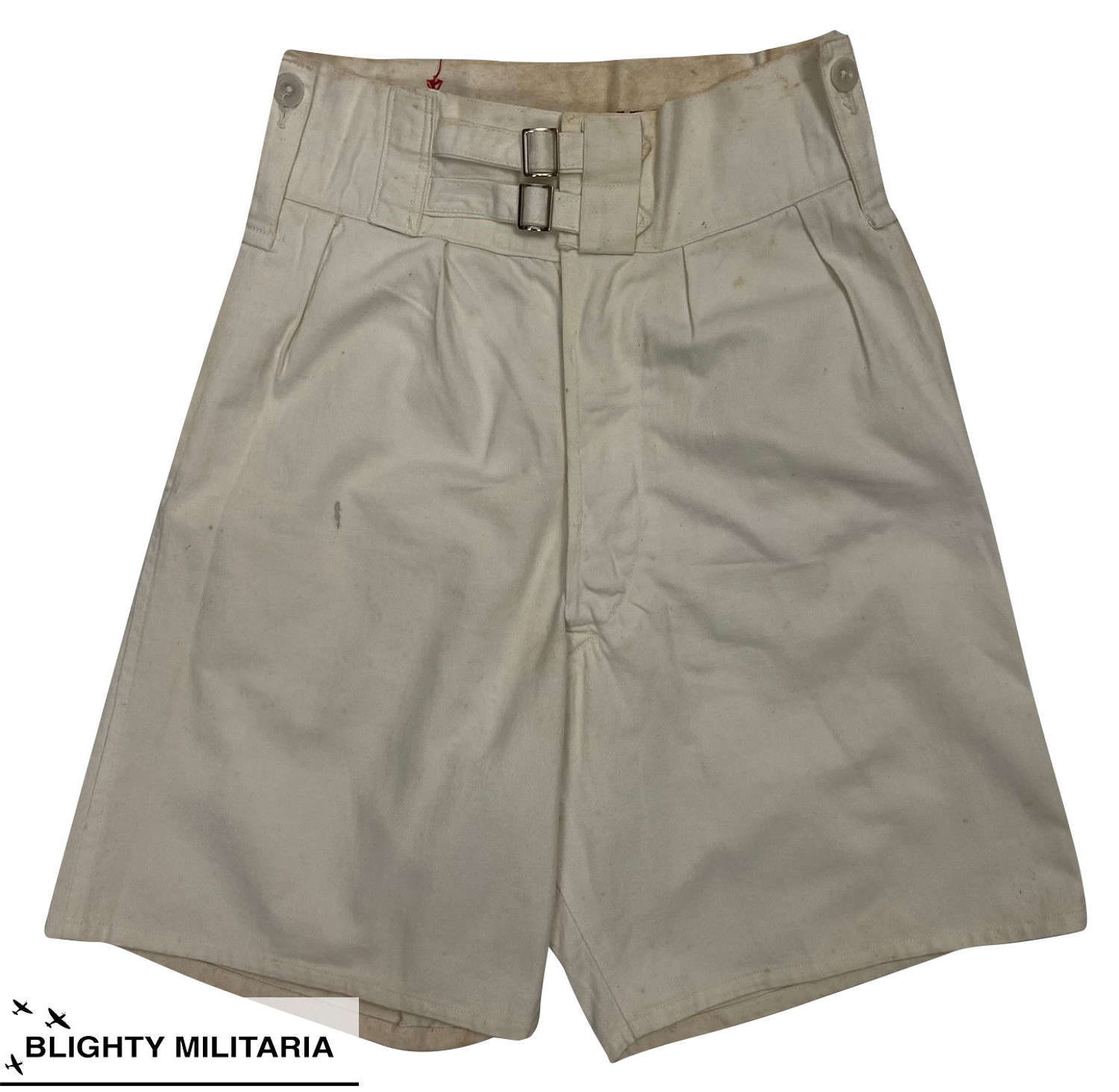 Original 1950s Royal Navy Tropical White Shorts