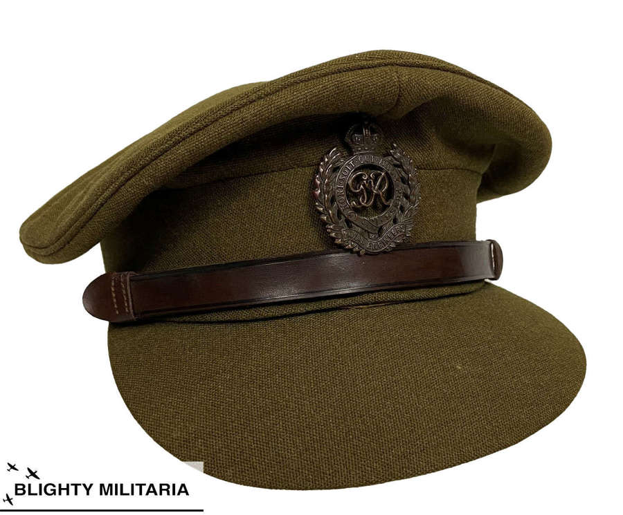 Original WW2 Royal Engineers Officers Peak Cap by 'Gieves'