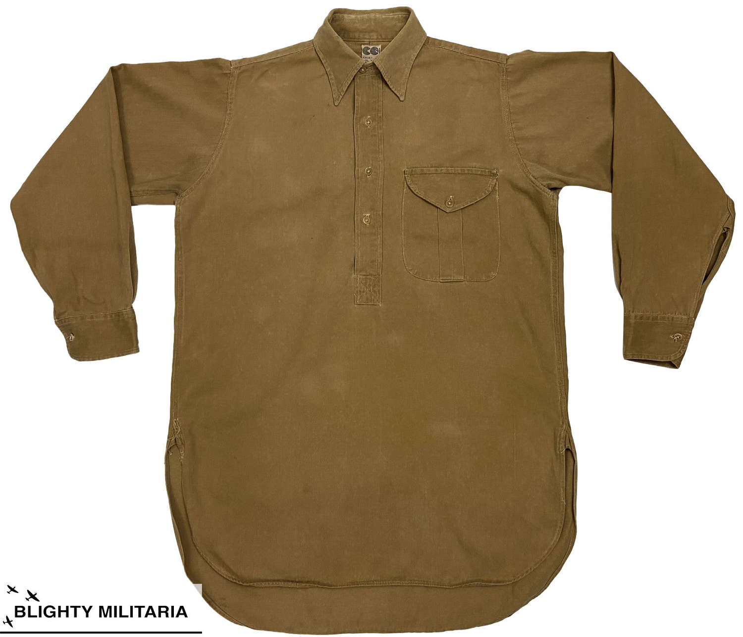 Original 1940s CC41 Cotton Work Shirt by 'St Michael'