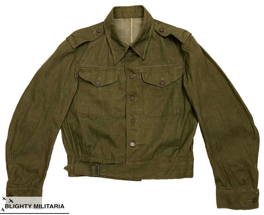 Stunning Original 1943 Dated British Denim Battledress Jacket - Size 9