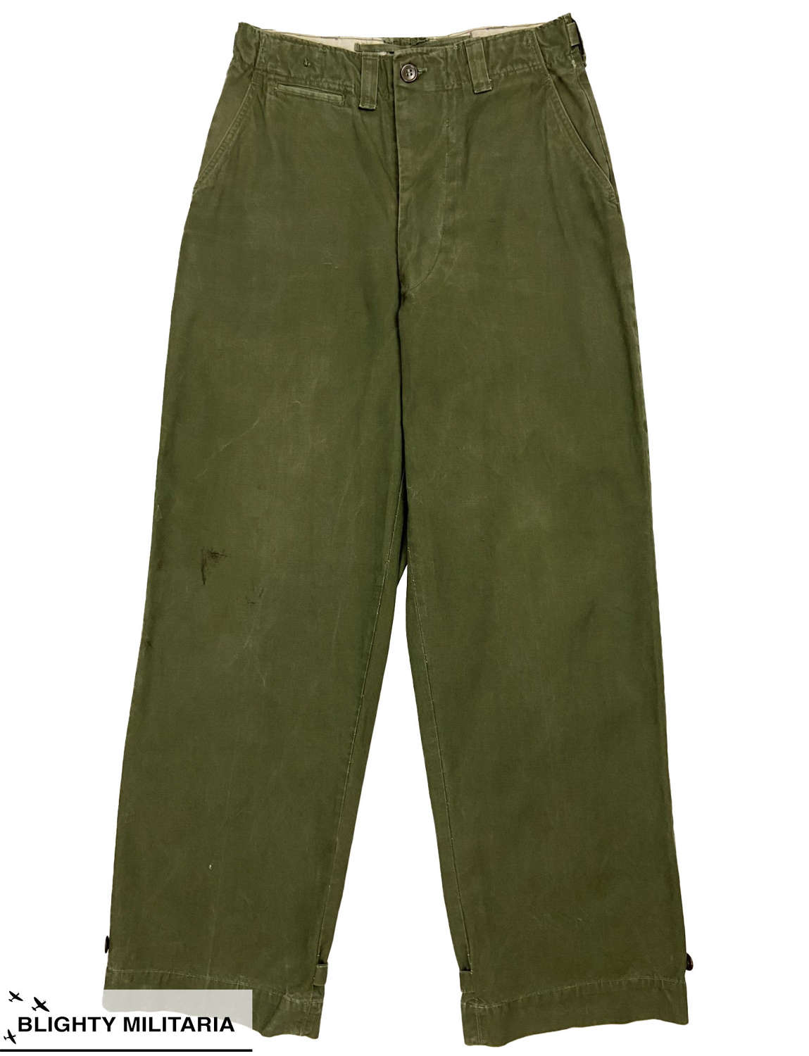 Original 1951 Dated US Army M43 Combat Trousers - Size 30x32