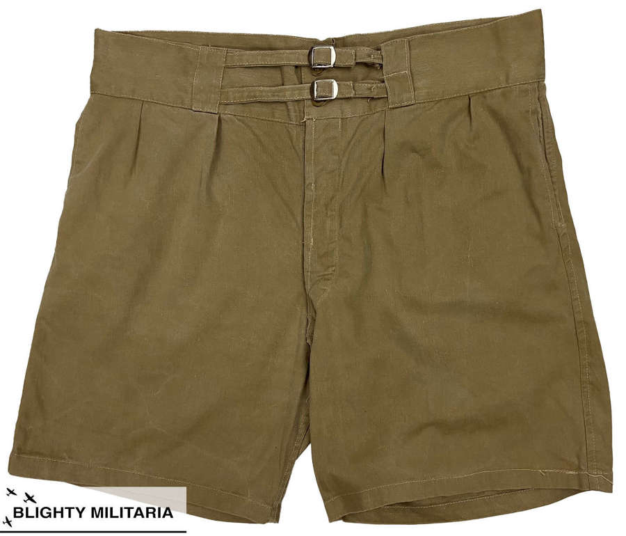 Original 1940s Khaki Drill Shorts - Size 38