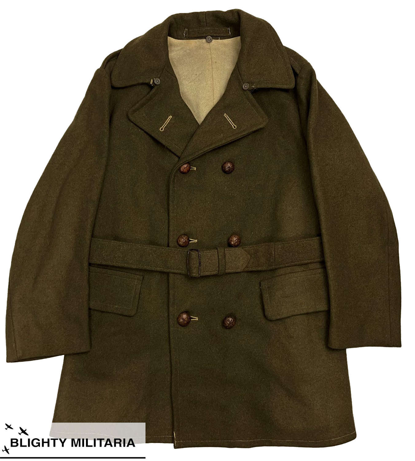 Original 1943 Dated British Army Mounted Pattern Greatcoat - Converted