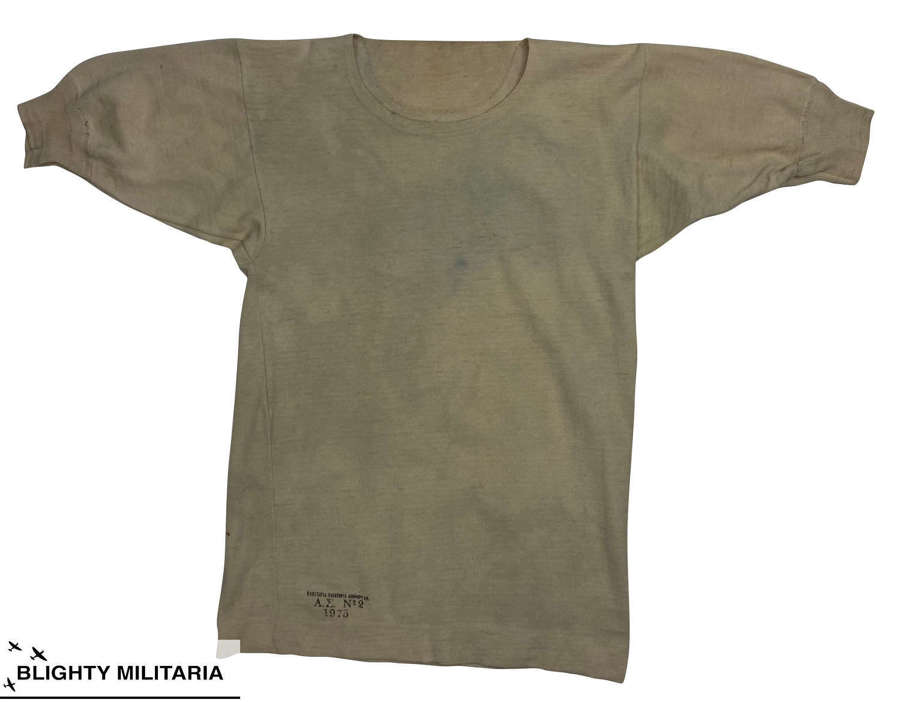 Original 1975 Dated Greek Army Wool Undershirt