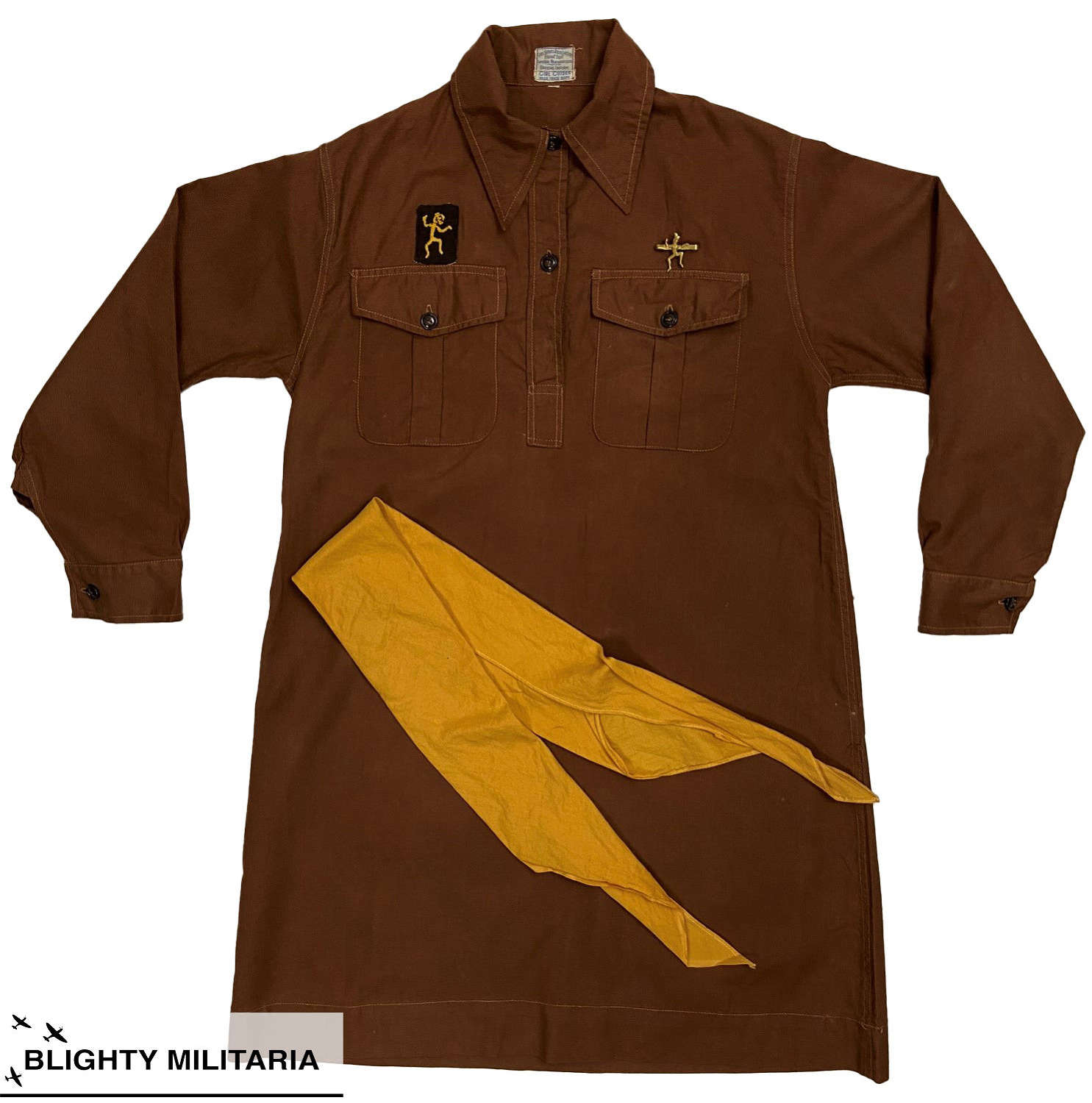 Original 1940 Girl Guides Brownies Uniform Dress and Tie