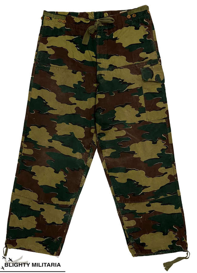Original 1958 Dated Belgian M/56 Jigsaw Pattern Camouflage Trousers