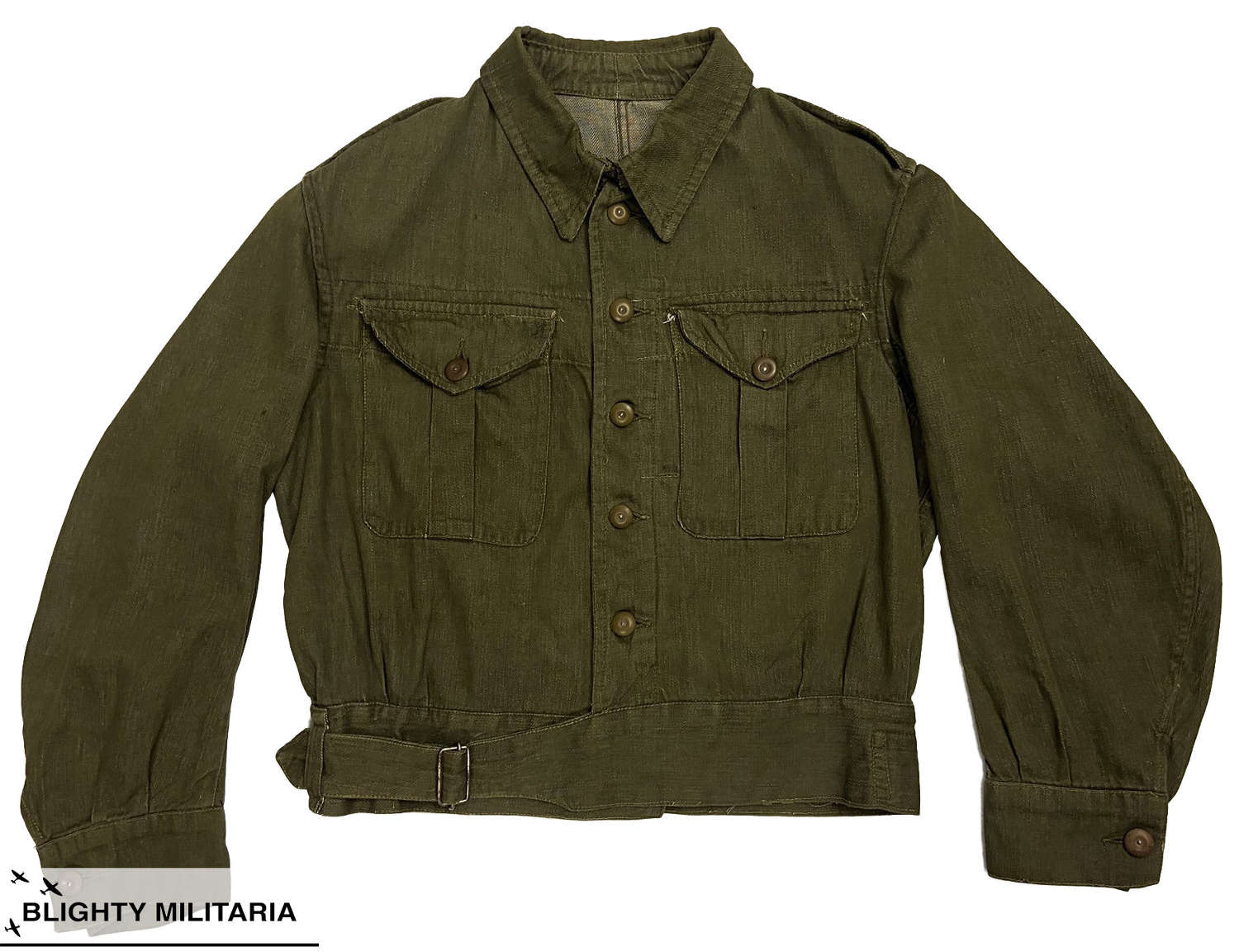 Original Early WW2 First Pattern British Army Denim Battledress Jacket