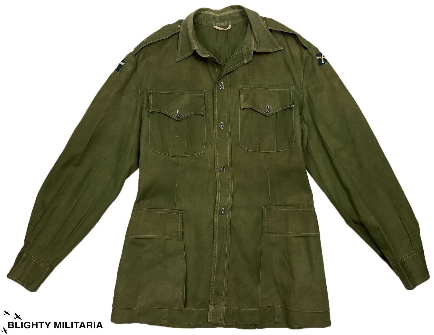 Original 1950s British Army Officers Jungle Green Bush Jacket