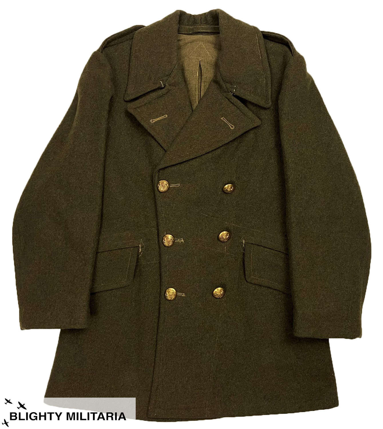 Original 1943 Dated British Army Greatcoat, Size 1 - Converted