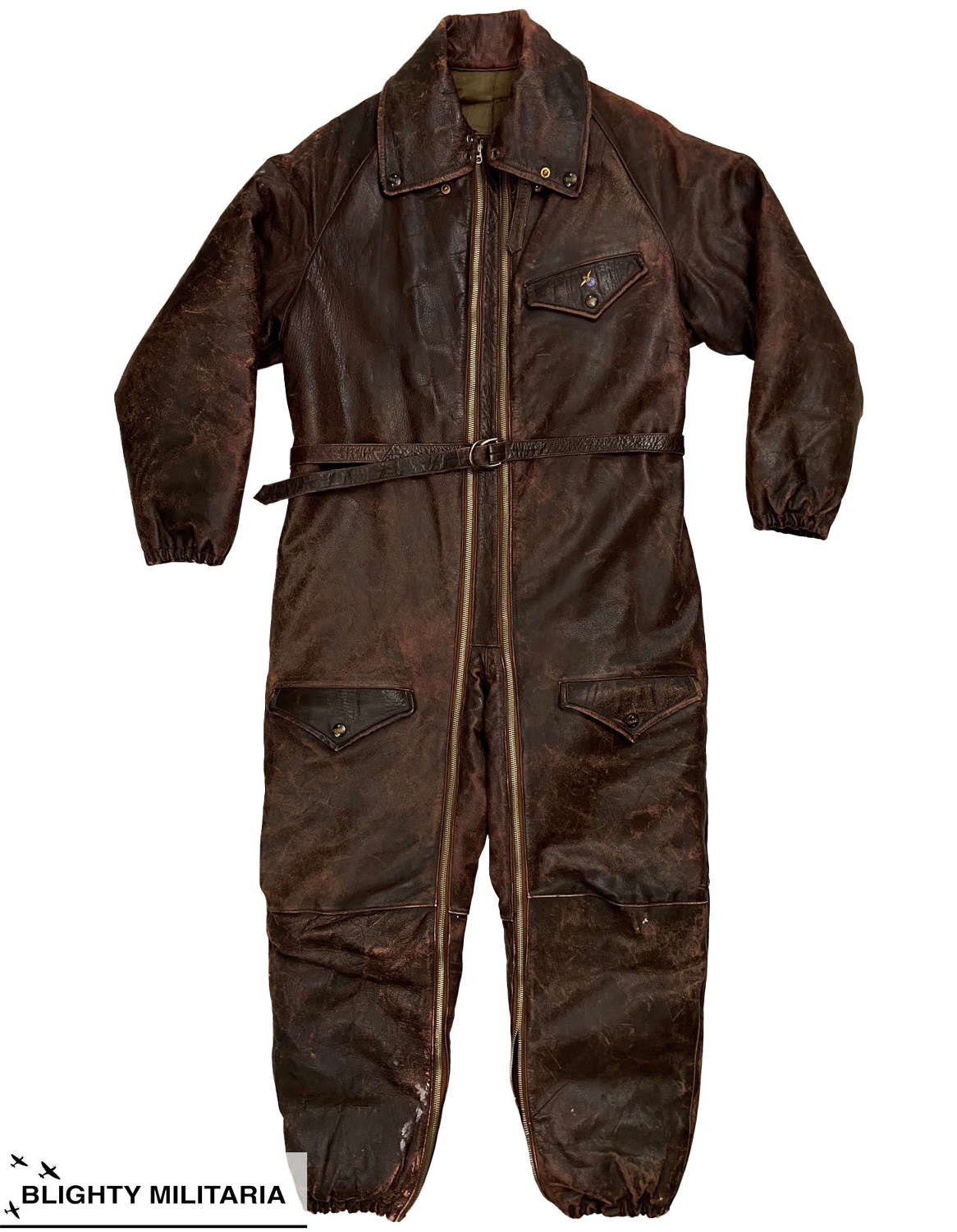 Scare Original 1930s French M1929 Leather Flying Suit