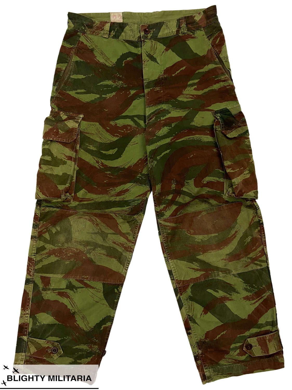 Original 1950s French Army M47 Lizard Camouflage Trousers