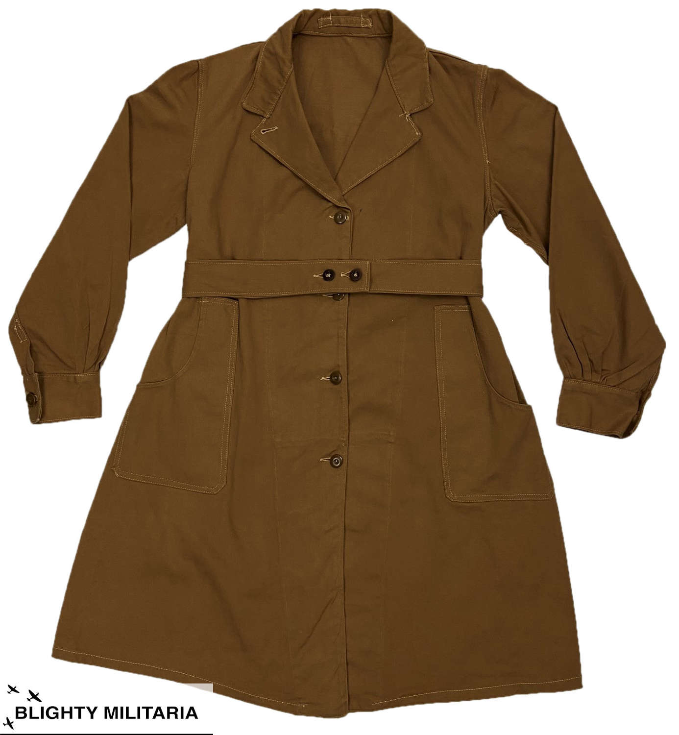 Original 1943 Dated Women's Land Army 'Overalls Coat, Drill' - Size 18