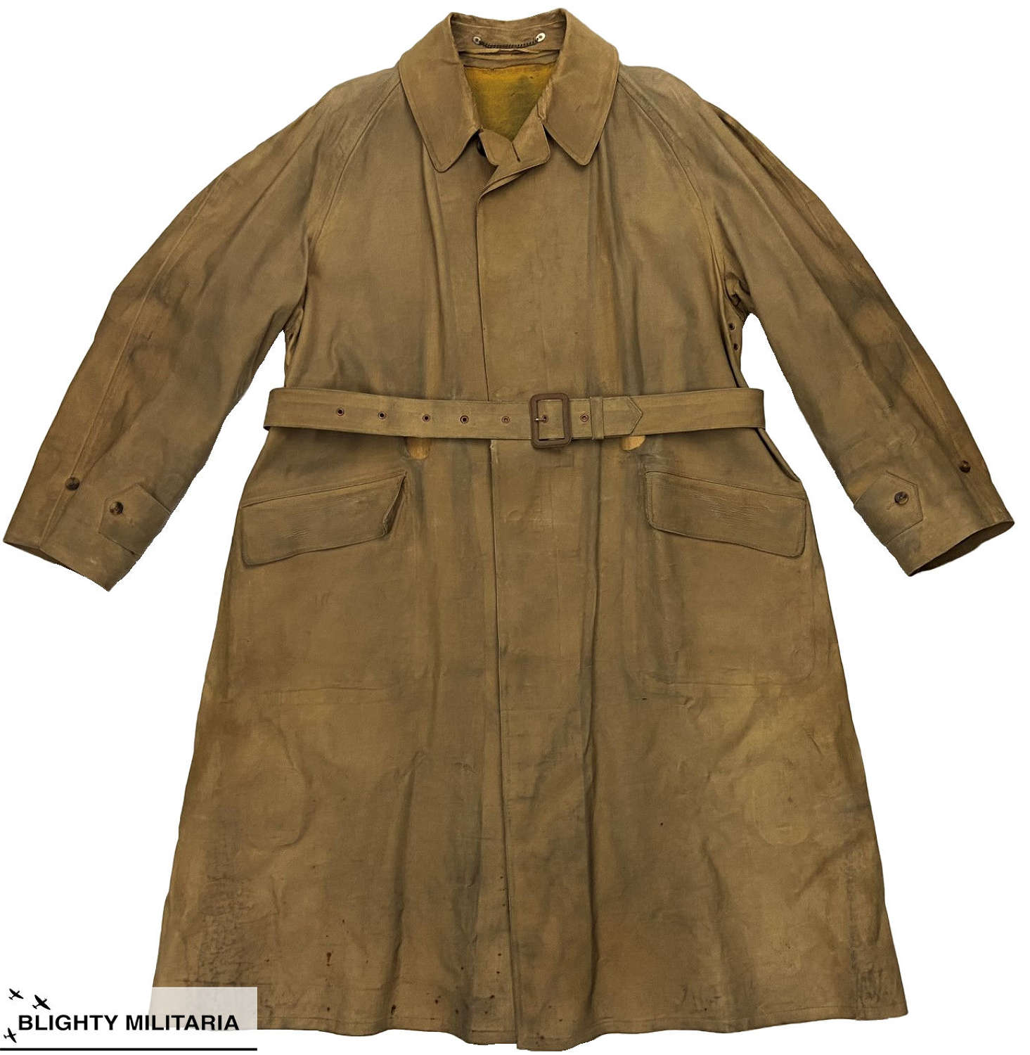 Original 1950s Men's Rubberised Macintosh Raincoat by 'Harry Hall'