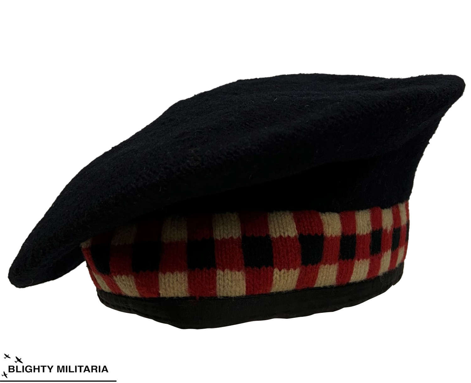 Original 1955 Dated Scottish Military Balmoral Bonnet - Size 7 1/8