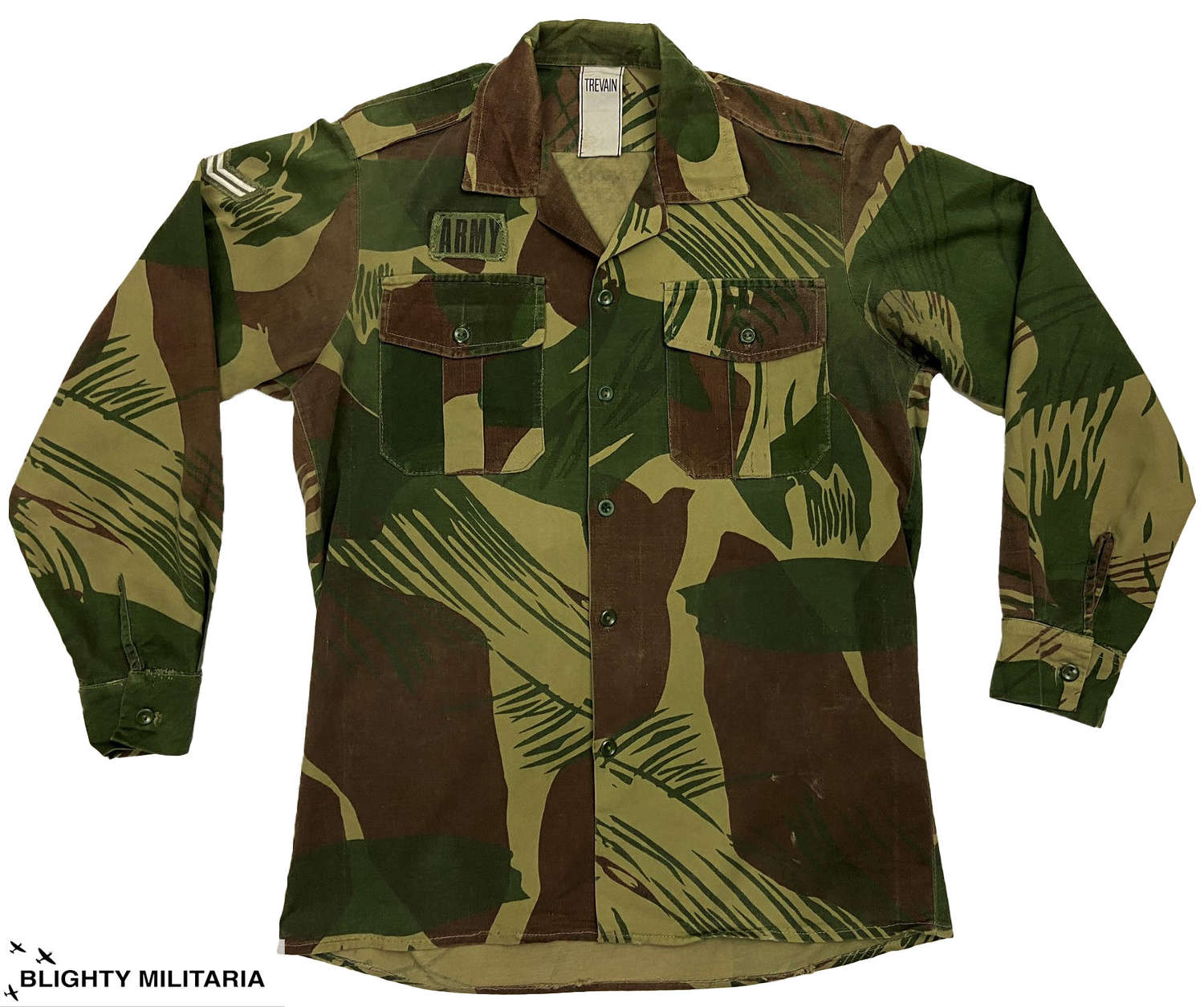 Original 1960s Rhodesian Army Brushstroke Camouflage Shirt