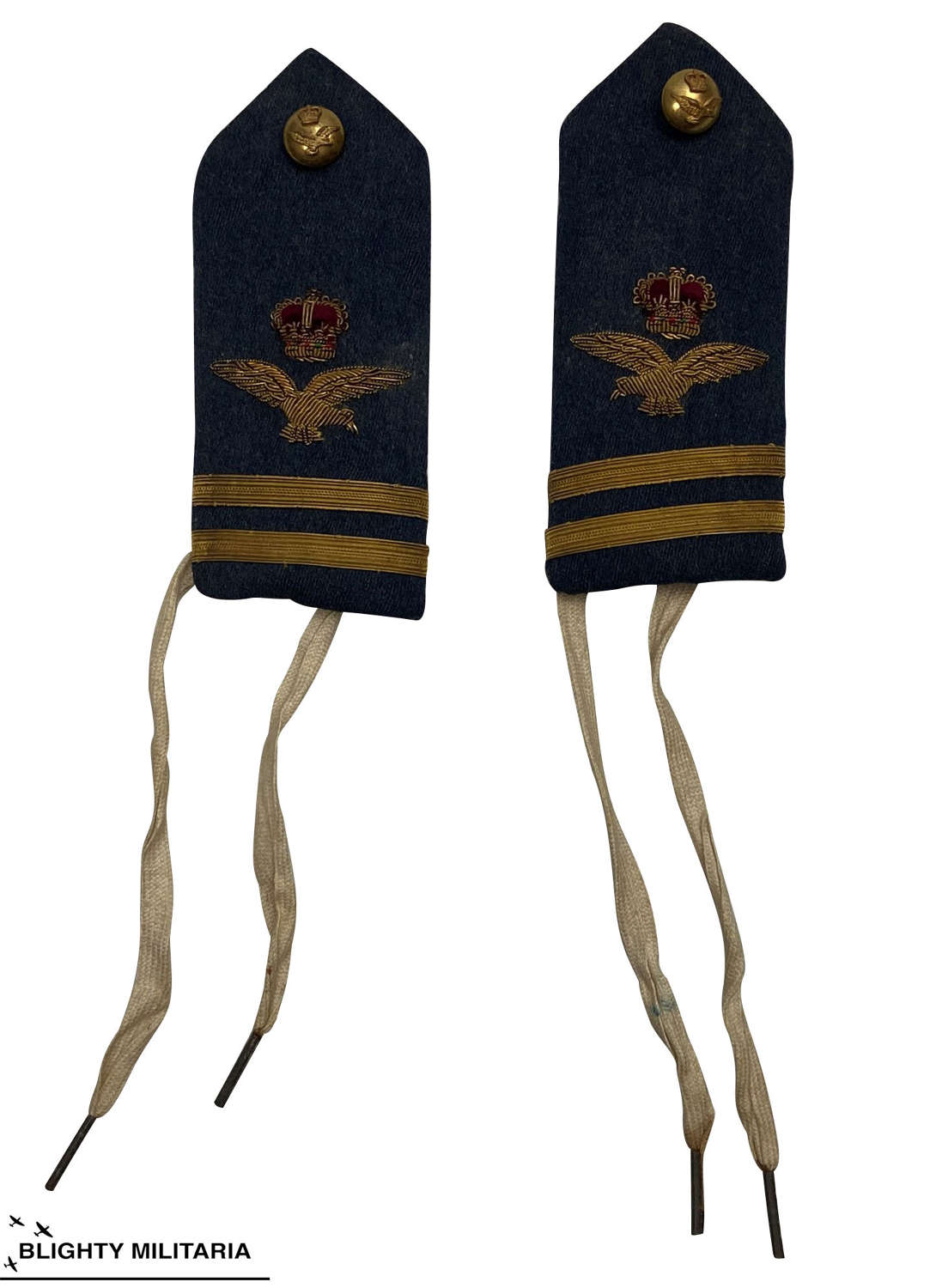 Original 1950s RAF Flight Lieutenant Shoulder Boards
