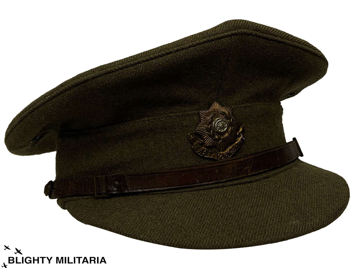 Original 1940s British Army 1922 Pattern Ordinary Ranks Peaked Cap