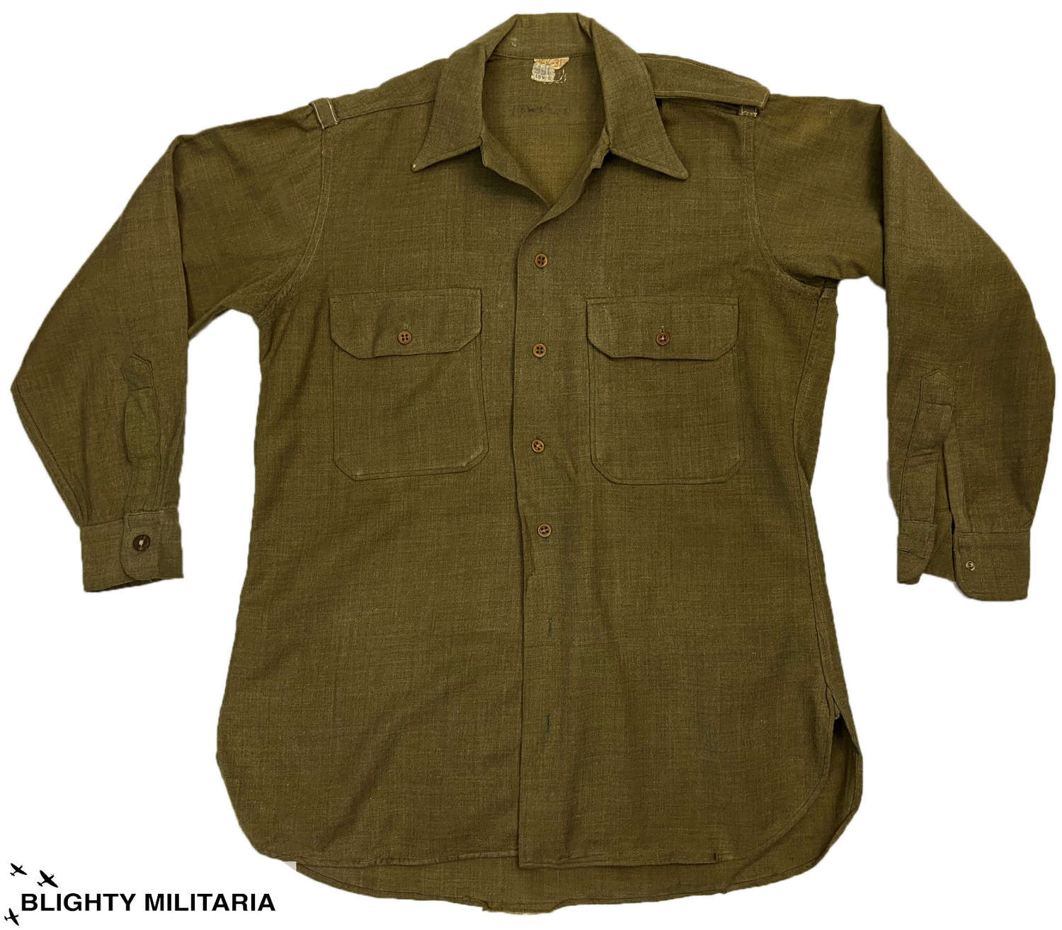 Original American Made British Army Officers Shirt - Major Lowe 4 Div