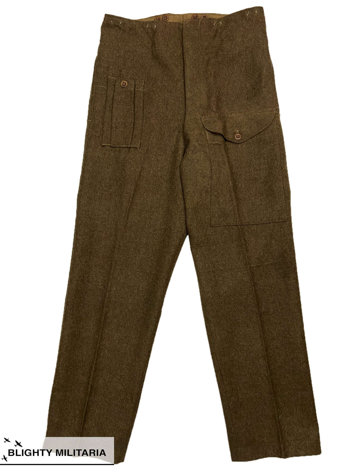 Original 1947 Dated British Army 1946 Pattern Battledress Trousers 11
