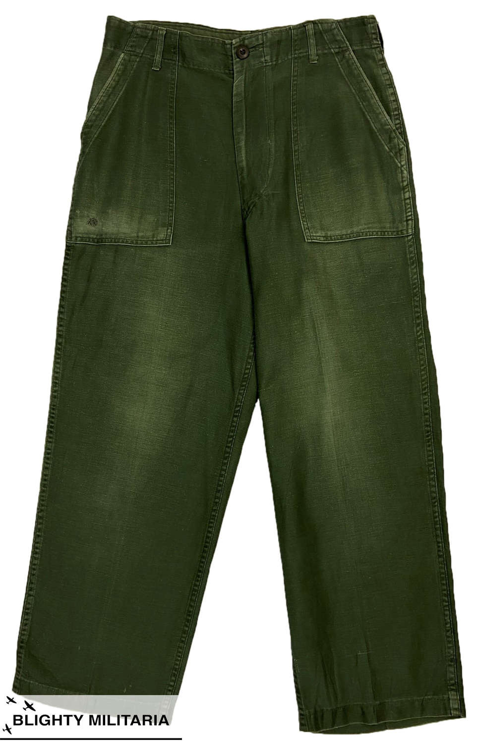 Original 1969 Dated US Army OG 107 Fatigue Pants - 32x27