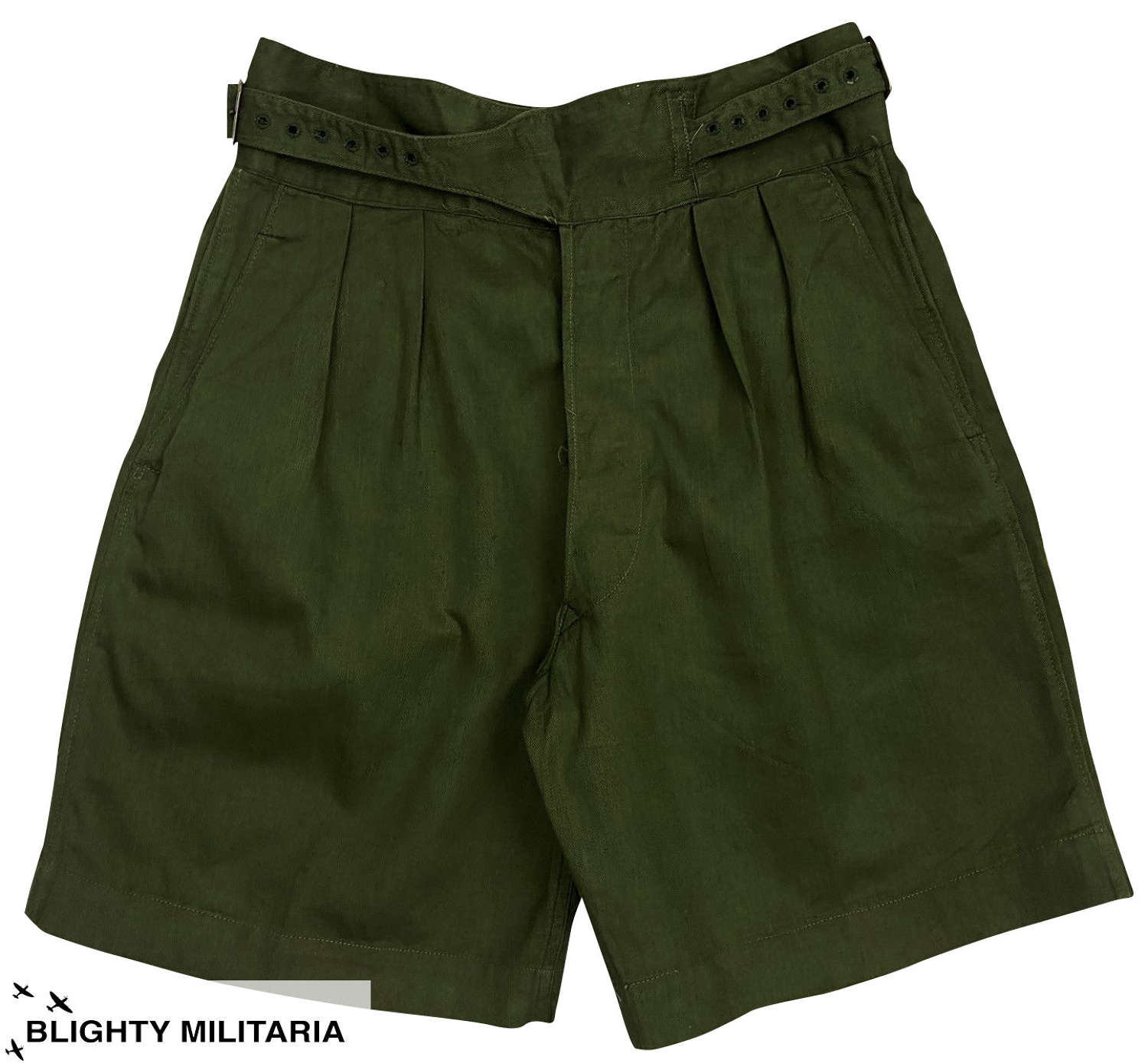 Original 1955 Dated British 1950 Pattern Jungle Green Shorts - Size 4