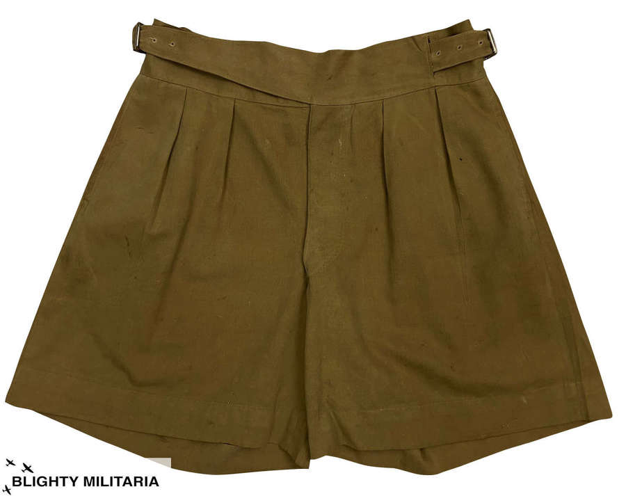 Original 1940s British Military Khaki Drill Shorts