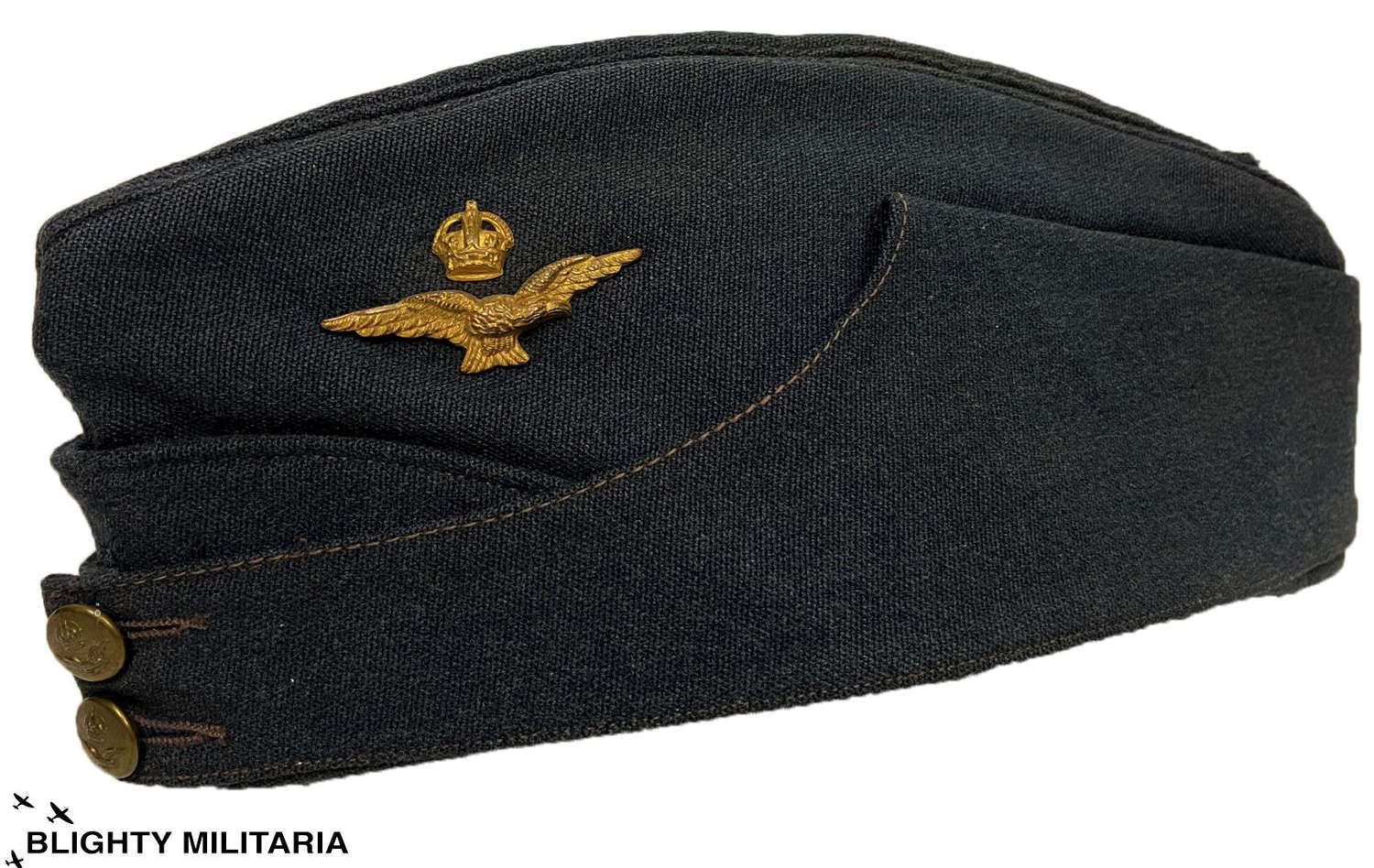 Original 1944 Dated RAF Officers Field Service Cap - Size 7 1/8