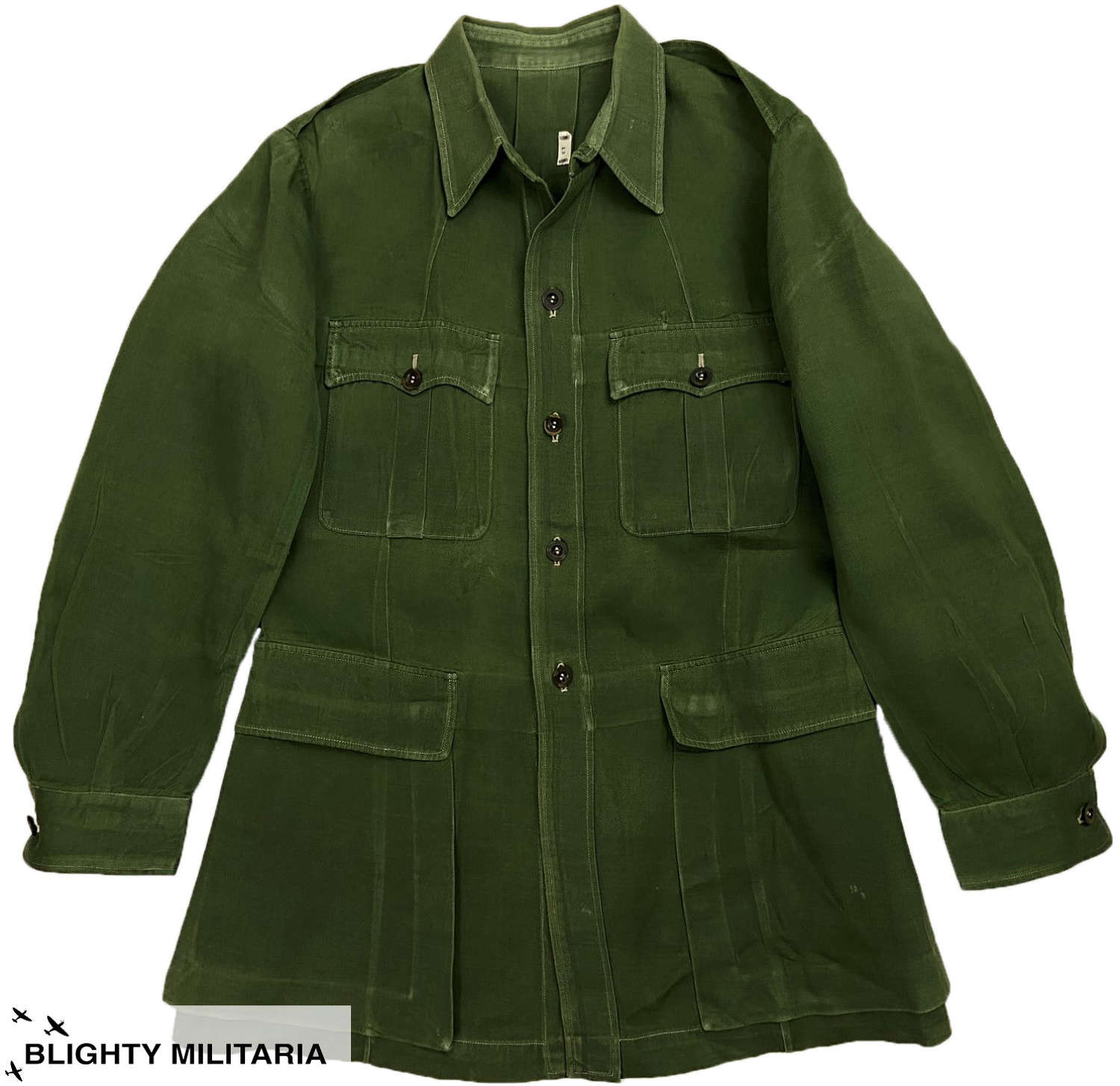 Original 1950s British Officers Jungle Green Bush Jacket