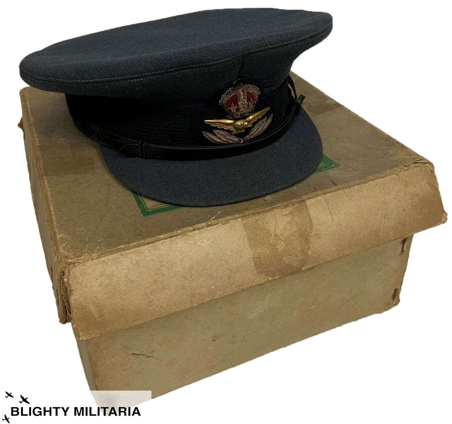 Stunning Original RAF Officers Peaked Cap by 'Austin Reed' + Box