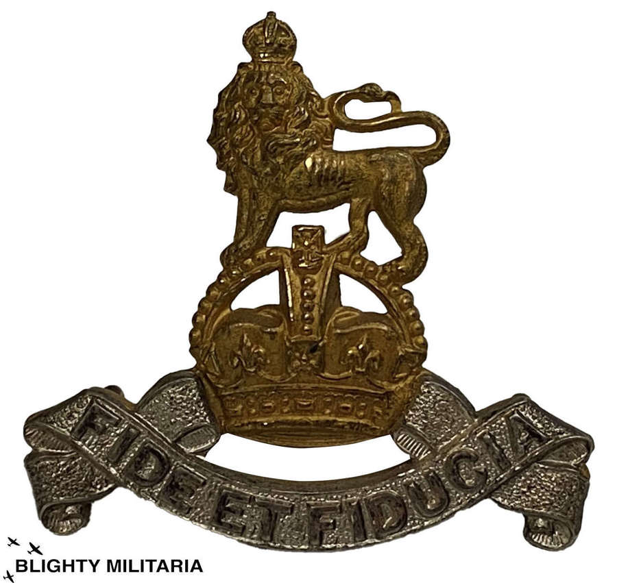 Original Royal Army Pay Corps Officers Gilt Cap Badge