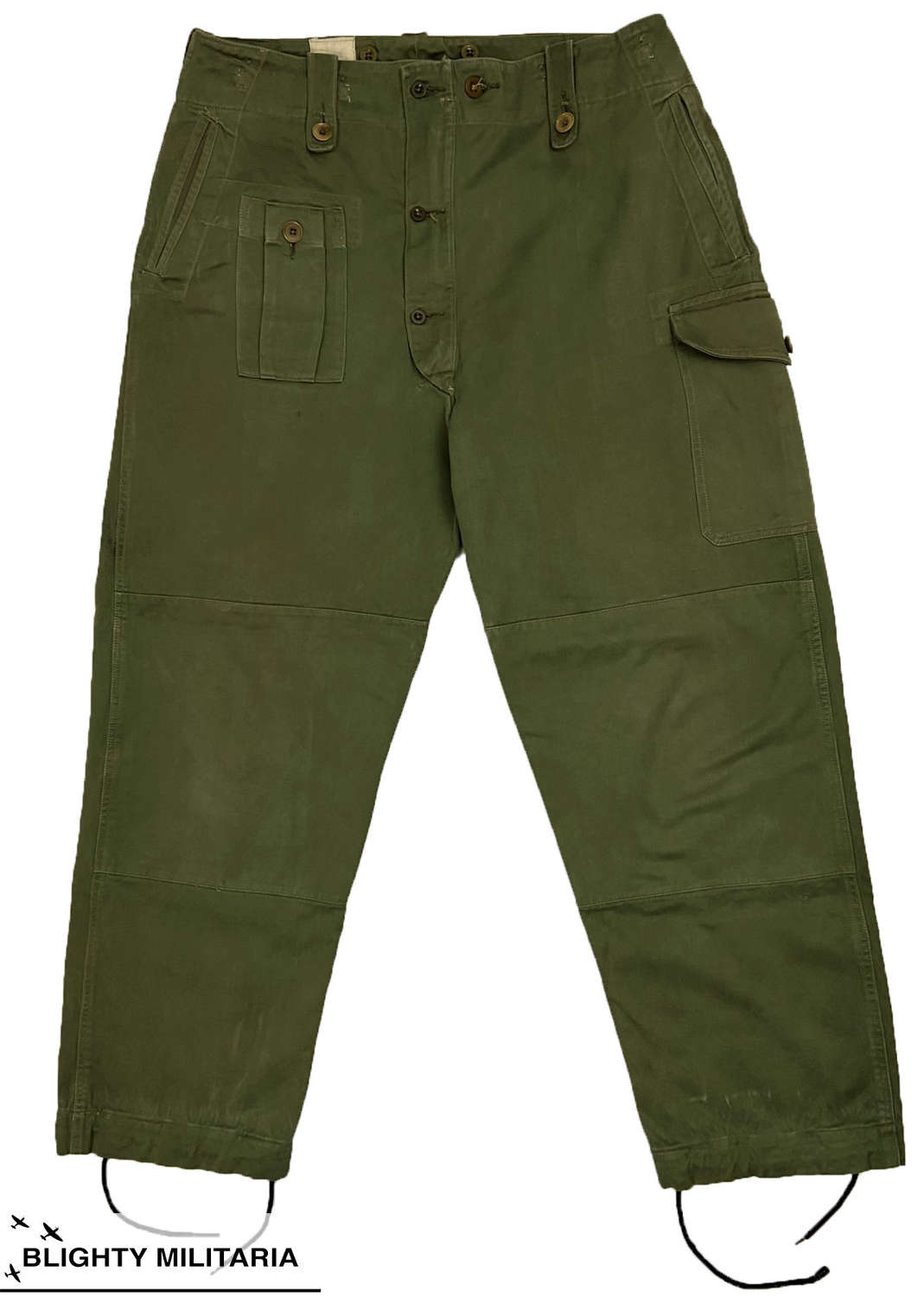 Rare Original 1952 Pattern Combat Sateen Trousers - Size 8
